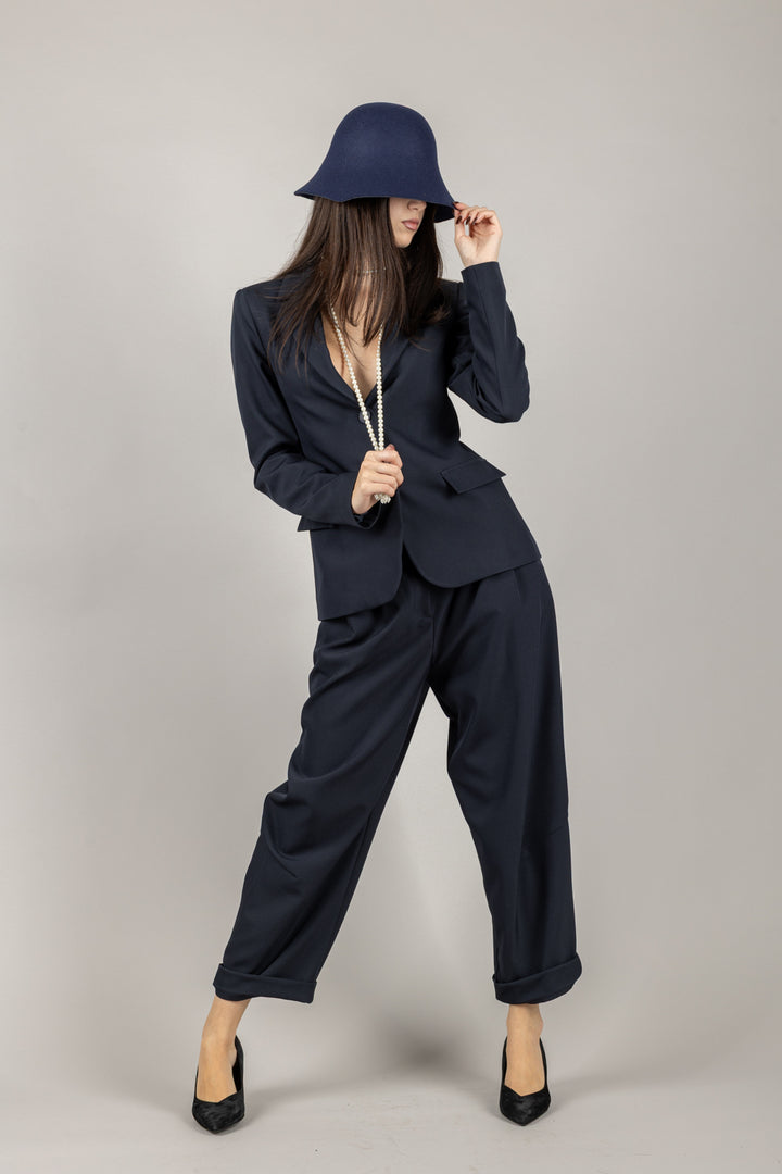 VICOLO - TF0688 - PANTALONE CARROT CON PINCES