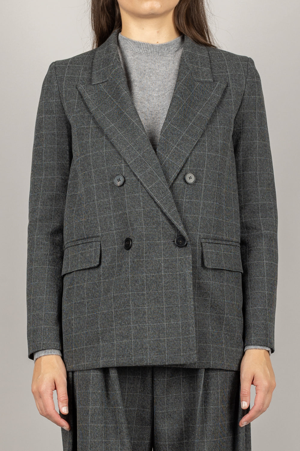 VICOLO - TF1741 - GIACCA DOPPIO PETTO MINI CHECK