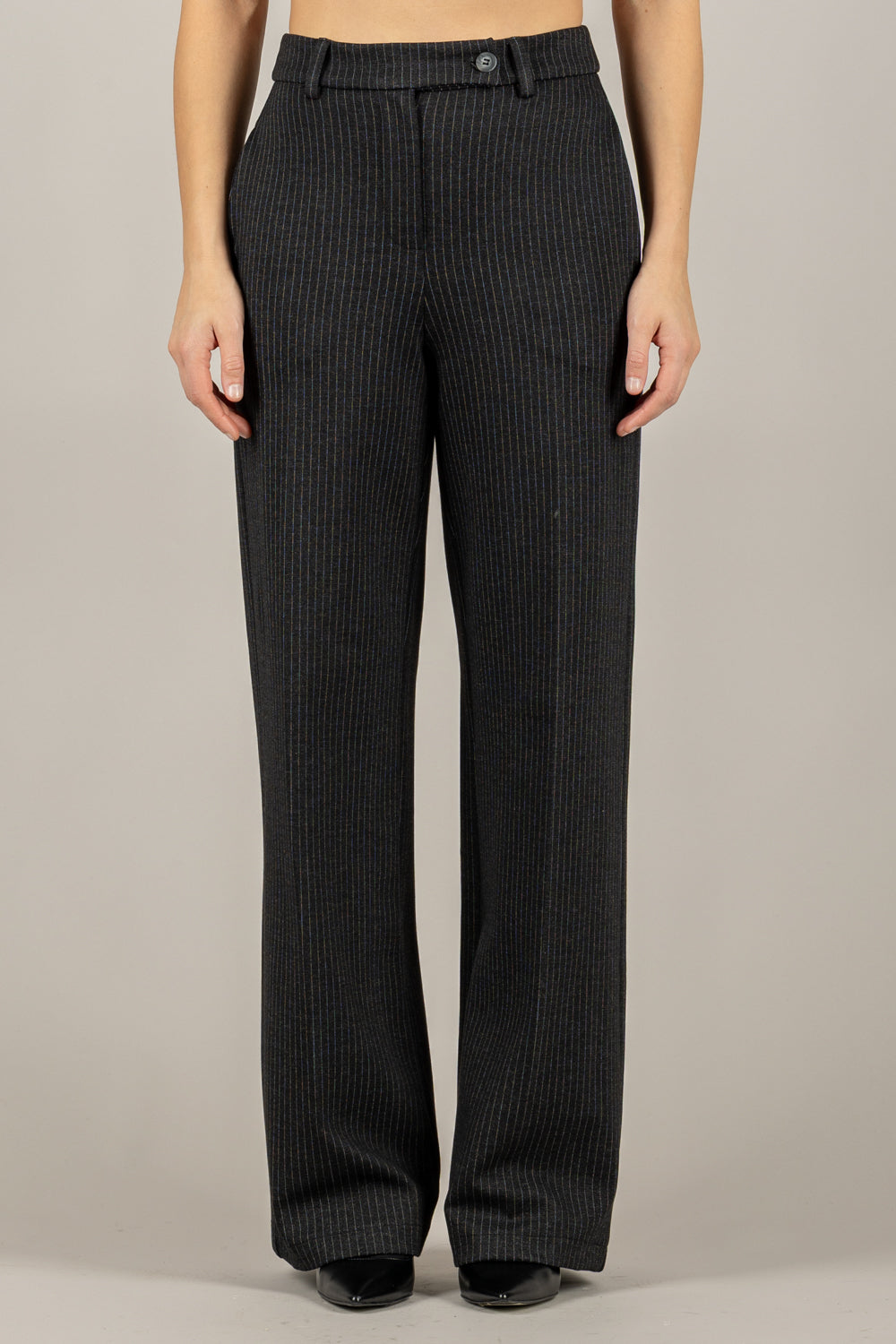 TENSIONE IN - 26P1626 - PANTALONE GAMBA DRITTA GESSATO