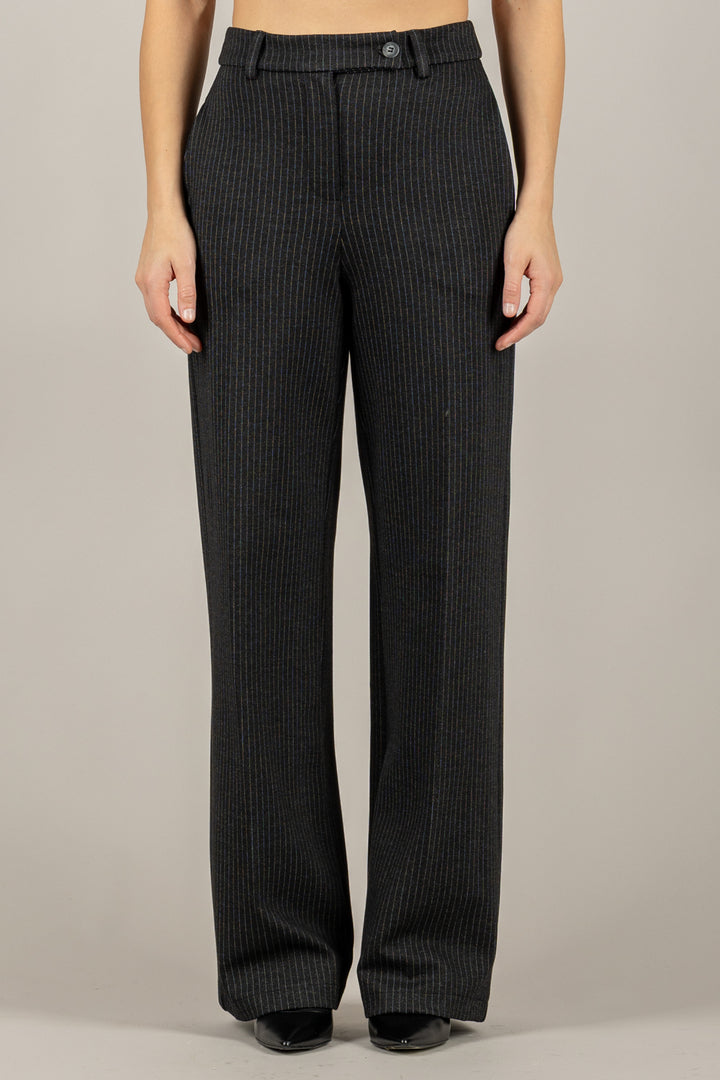 TENSIONE IN - 26P1626 - PANTALONE GAMBA DRITTA GESSATO