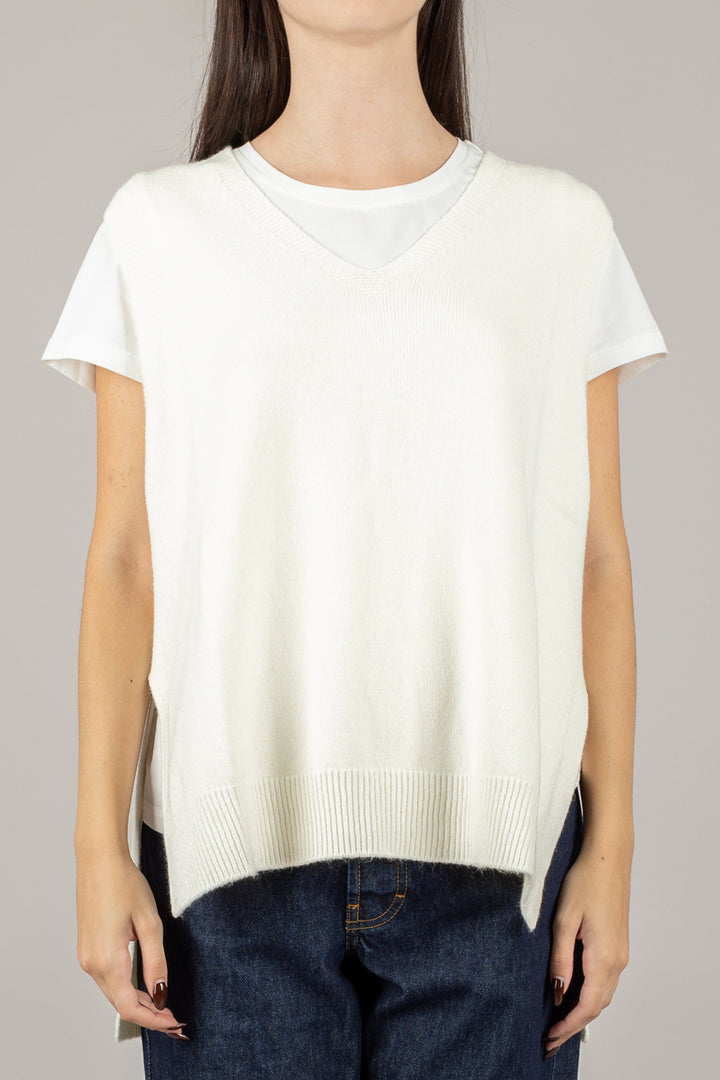 TENSIONE IN - 570626 - GILET OVER SCOLLO A V