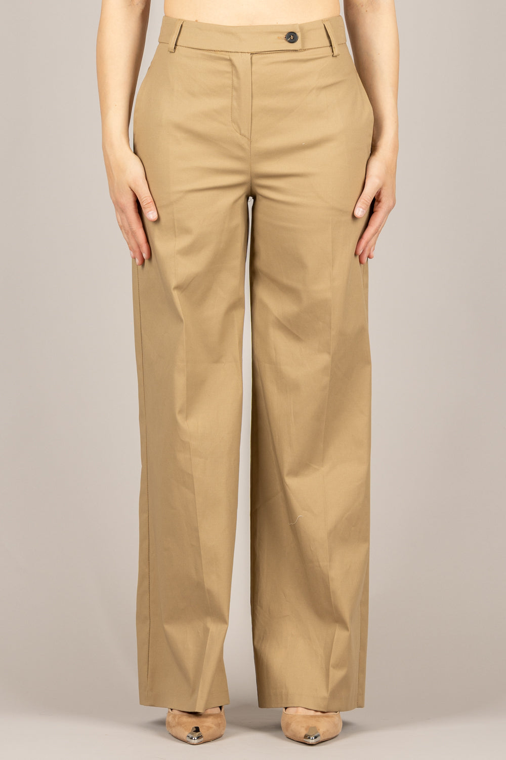 TENSIONE IN - 26P4538 - PANTALONE DRITTO NOCCIOLA