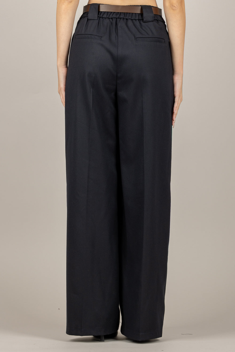 TENSIONE IN - 26P1352 - PANTALONE A PALAZZO CON CINTA