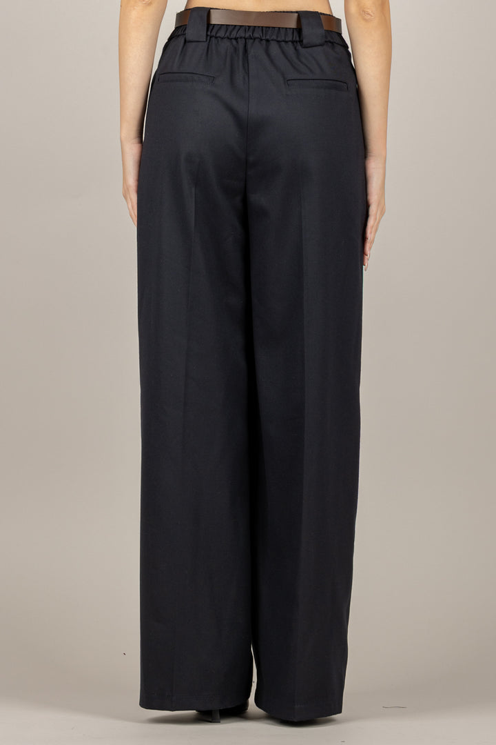 TENSIONE IN - 26P1352 - PANTALONE A PALAZZO CON CINTA