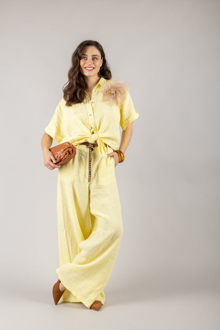 TENSIONE IN - S25CE26 - CAMICIA MANICA CORTA CON SPILLA