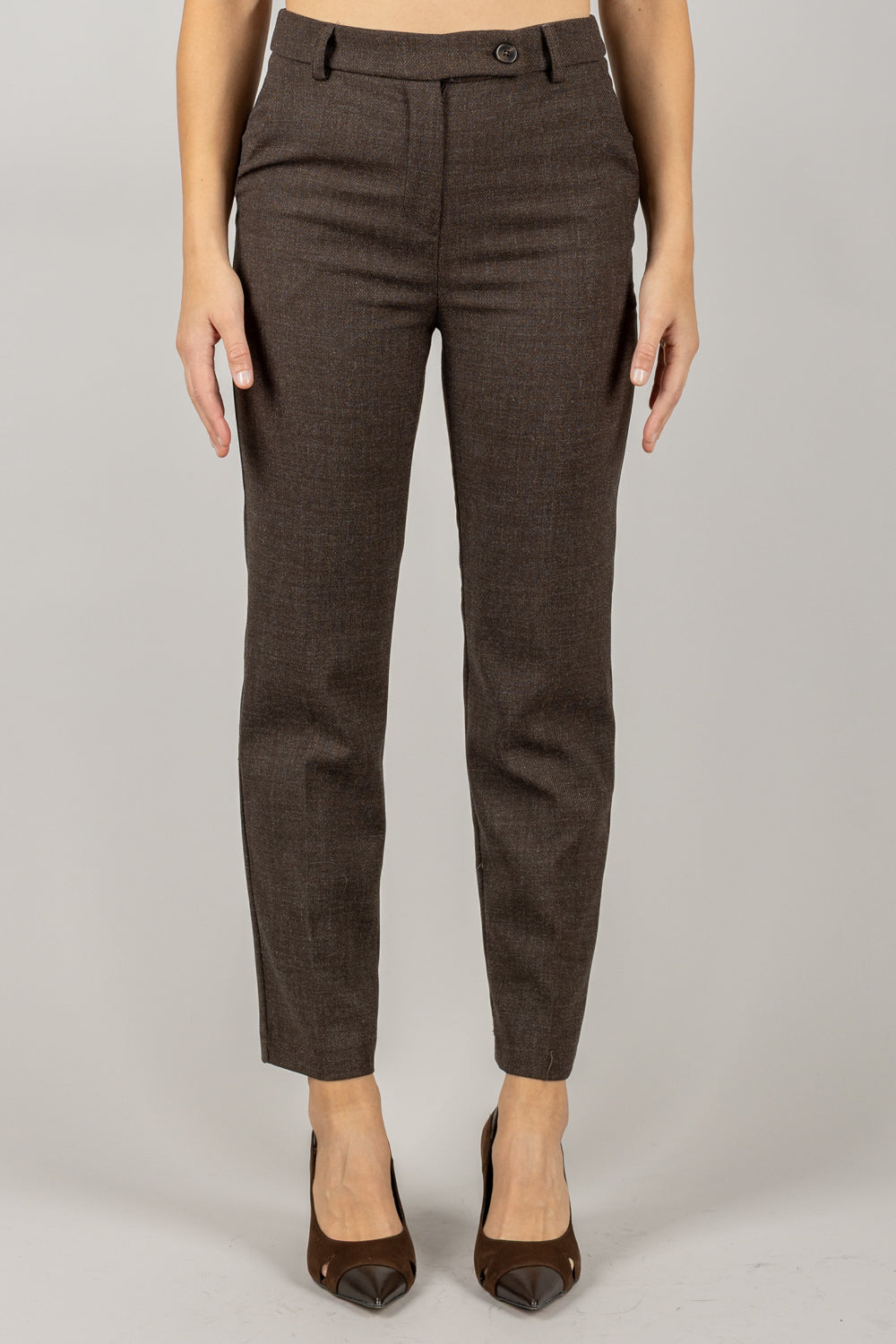 TENSIONE IN - 26P983 - PANTALONE CROP GAMBA DRITTA