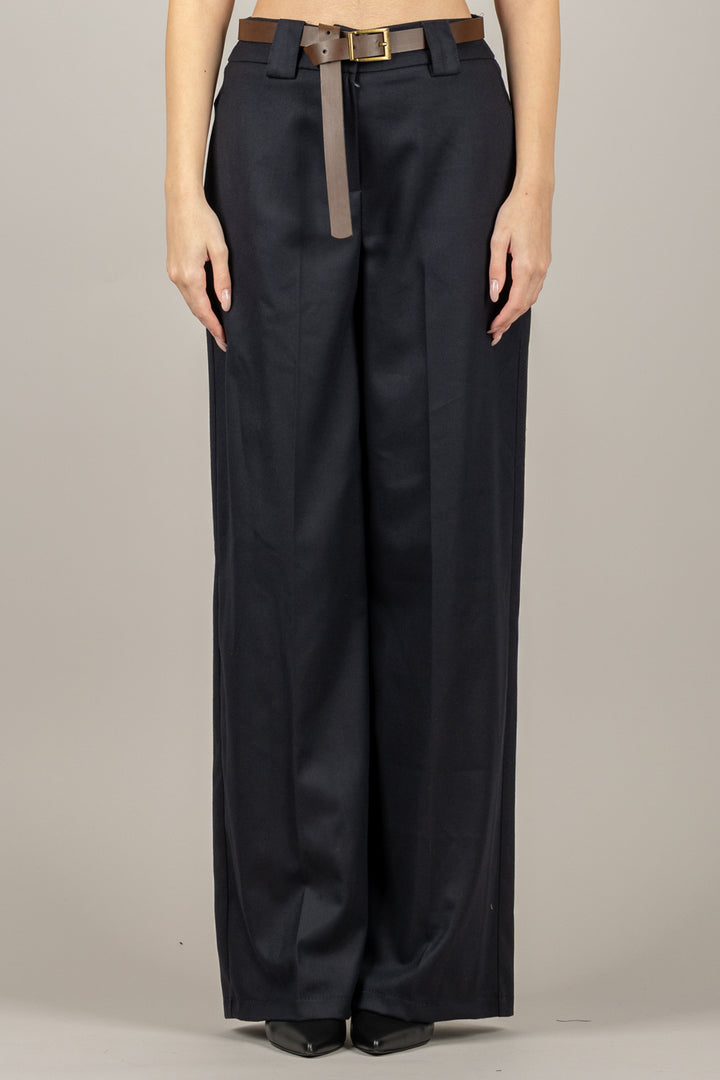 TENSIONE IN - 26P1352 - PANTALONE A PALAZZO CON CINTA