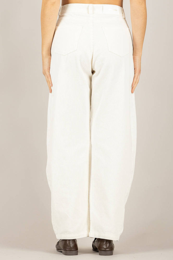 TENSIONE IN - W25PB23 - PANTALONE BARREL IN VELLUTO