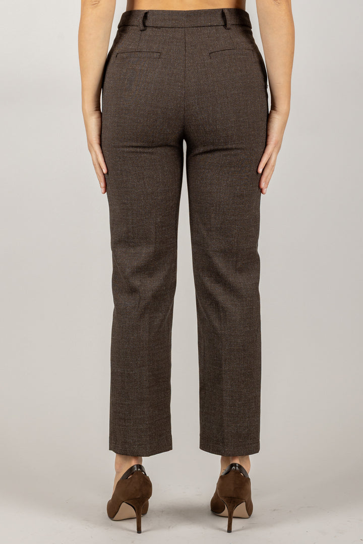 TENSIONE IN - 26P983 - PANTALONE CROP GAMBA DRITTA