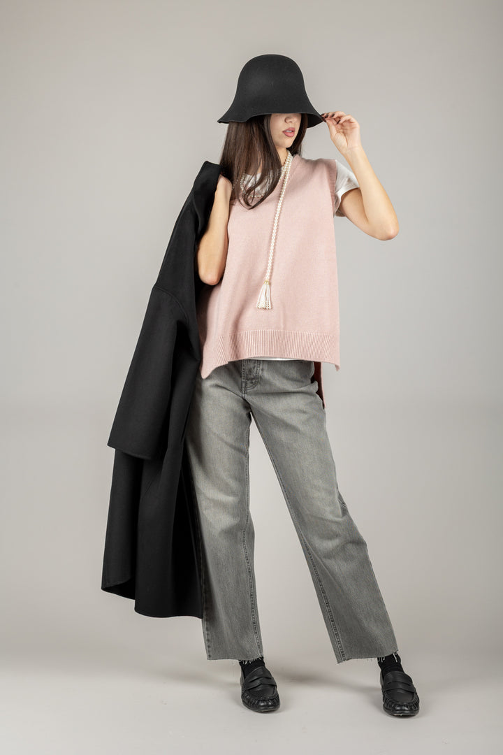 TENSIONE IN - 570626 - GILET OVER SCOLLO A V