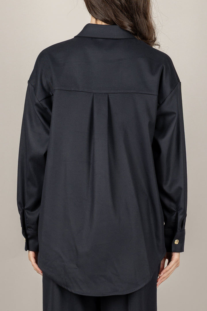 TENSIONE IN - 26C1361 - CAMICIA BOTTONI GIOIELLO CON TASCHINO