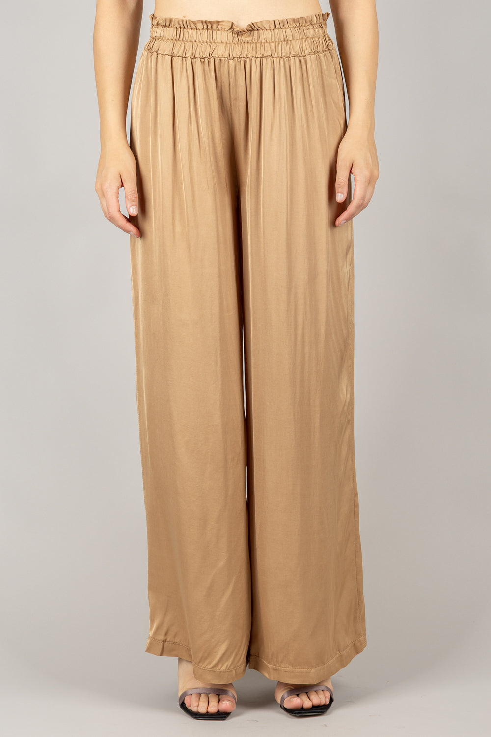 TENSIONE IN - C191P05Q - PANTALONE A PALAZZO CON COULISSE