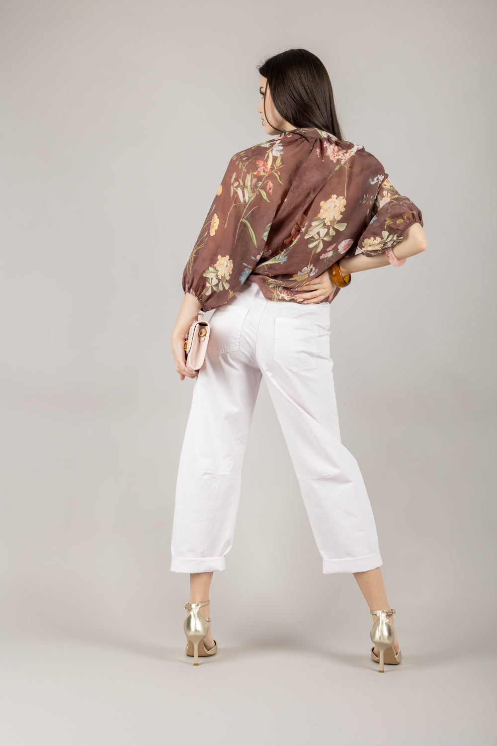 TENSIONE IN - S25CC61 - CAMICIA FLOREALE MANICA A PALLONCINO