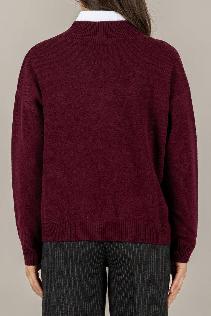 TENSIONE IN - WL785AI25 - MAGLIA SCOLLO A V IN LANA