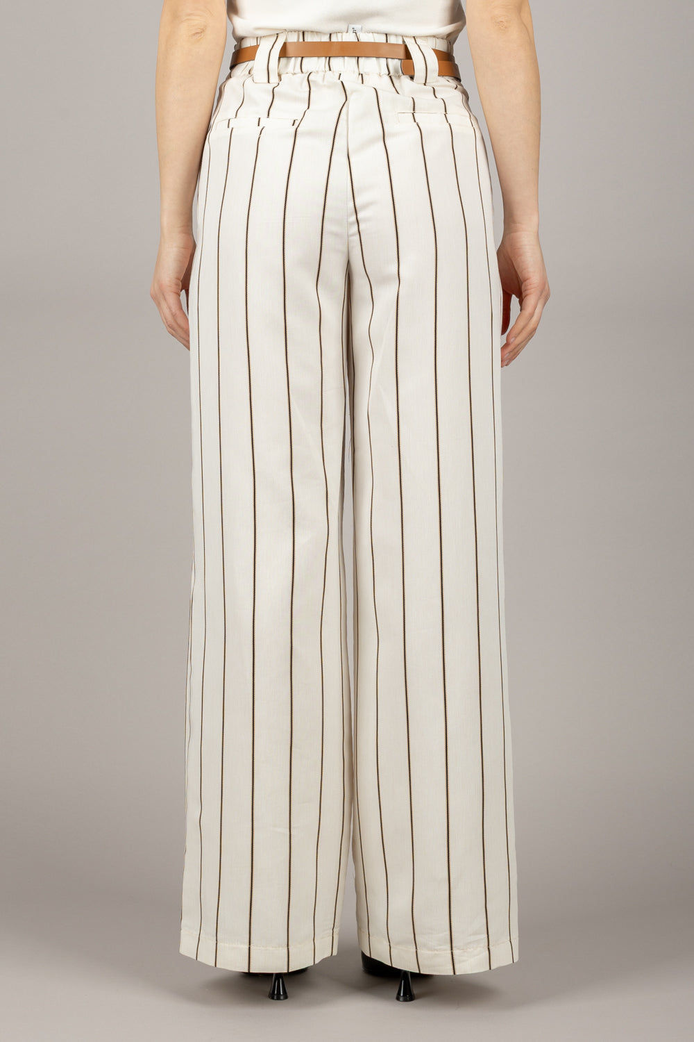 TENSIONE IN - 25P7299 - PANTALONE  RIGHE CON CINTA