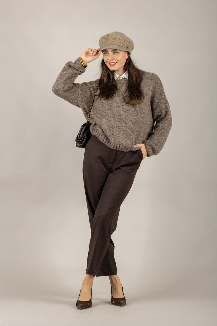 TENSIONE IN - D80379 - MAGLIA SCOLLO A BARCA