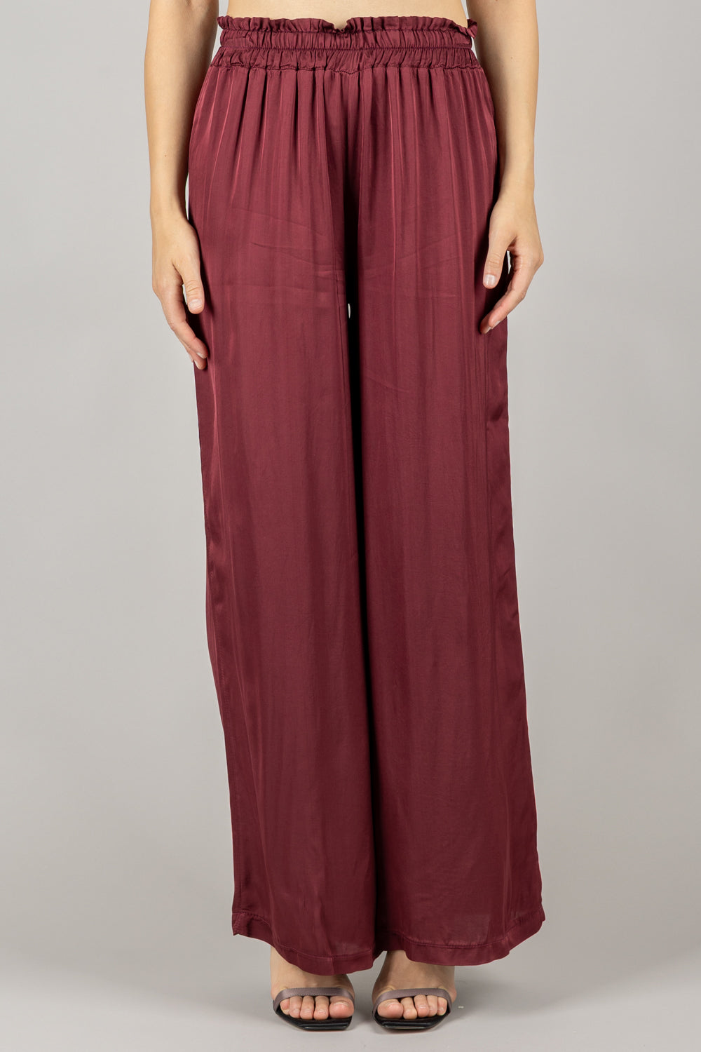 TENSIONE IN - C191P05Q - PANTALONE A PALAZZO CON COULISSE