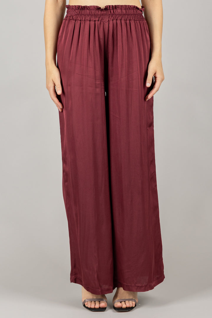 TENSIONE IN - C191P05Q - PANTALONE A PALAZZO CON COULISSE