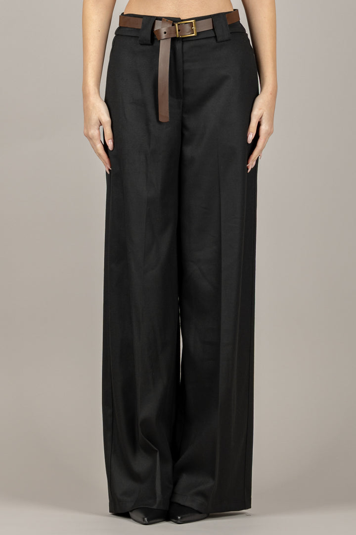 TENSIONE IN - 26P1352 - PANTALONE A PALAZZO CON CINTA