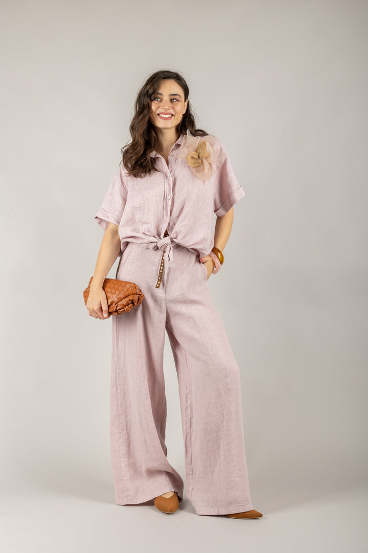 TENSIONE IN - S25CE26 - CAMICIA MANICA CORTA CON SPILLA