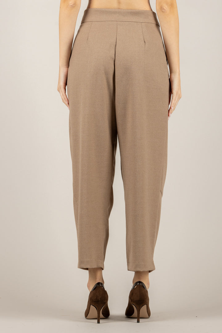 VICOLO - TF1909 - PANTALONE BAGGY IN FLANELLA