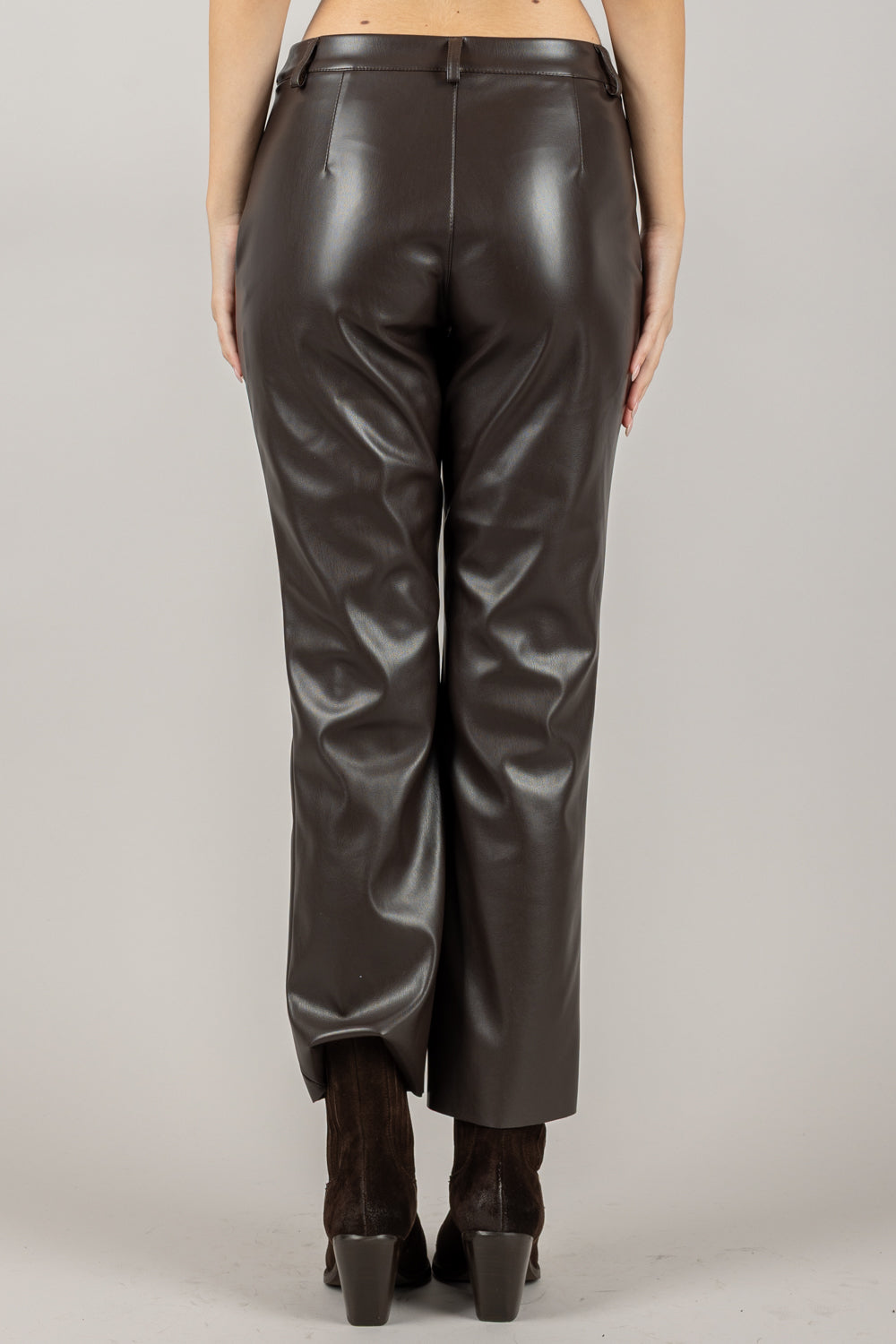 TENSIONE IN - 222128-25 - PANTALONE ECOPELLE A SIGARETTA