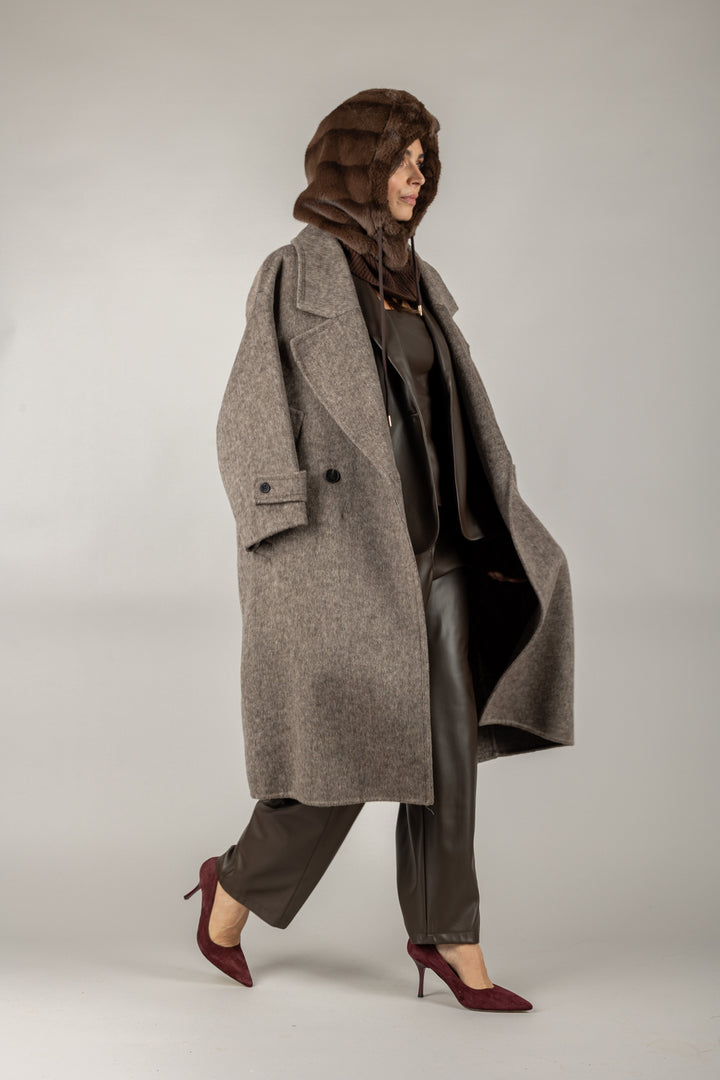 VICOLO - TF0050 - CAPPOTTO LUNGO CON TASCHE LATERALI