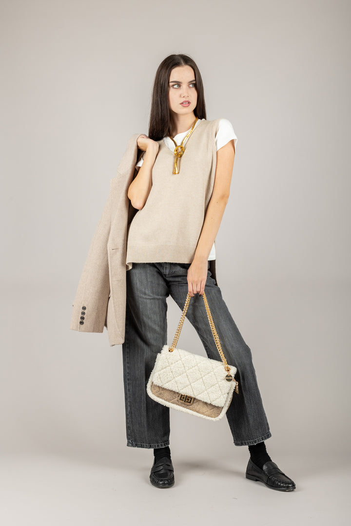 TENSIONE IN - 570626 - GILET OVER SCOLLO A V