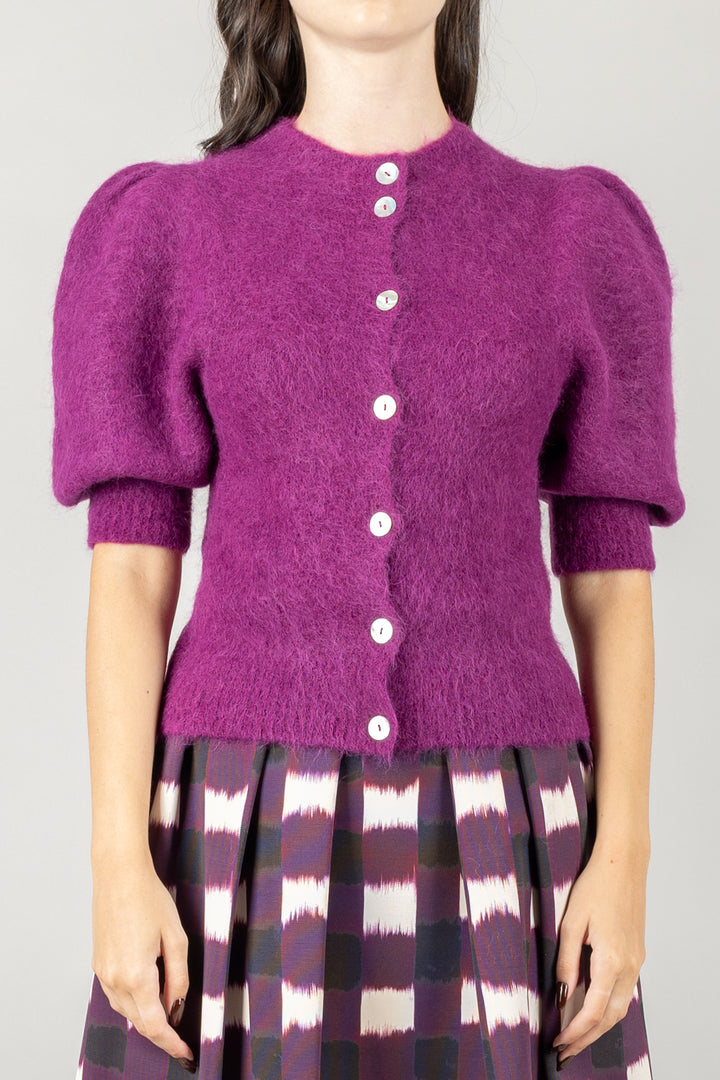 KONTATTO - 3M0873C - CARDIGAN IN MOHAIR MANICA PALLONCINO
