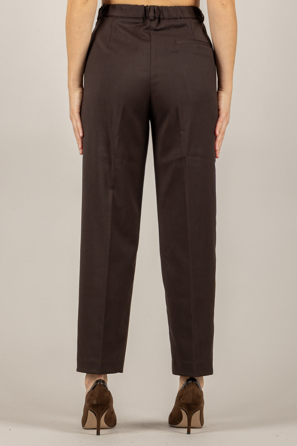 VICOLO - TF2094 - PANTALONE A SIGARETTA CON ELASTICO DIETRO