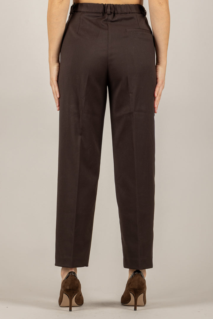 VICOLO - TF2094 - PANTALONE A SIGARETTA CON ELASTICO DIETRO