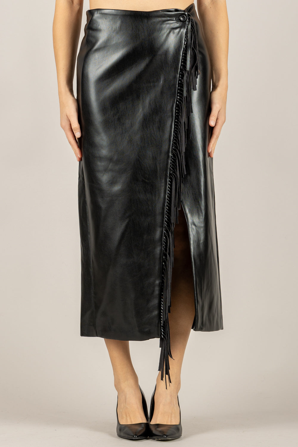 TENSIONE IN - 38067 - GONNA ECOPELLE FRANGE