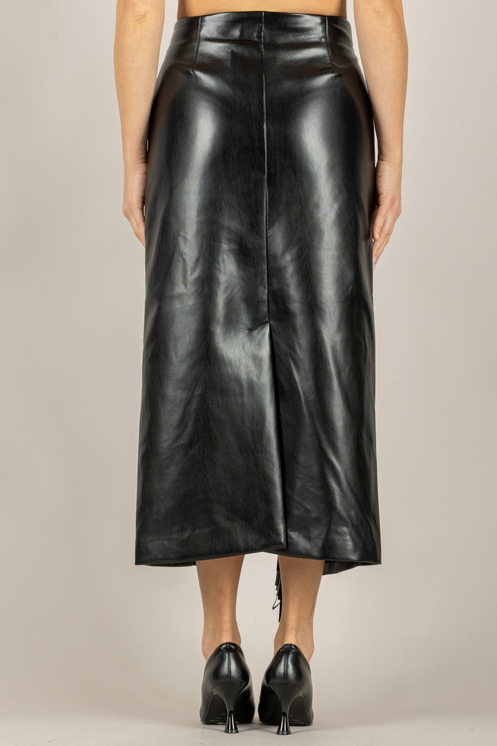 TENSIONE IN - 38067 - GONNA ECOPELLE FRANGE