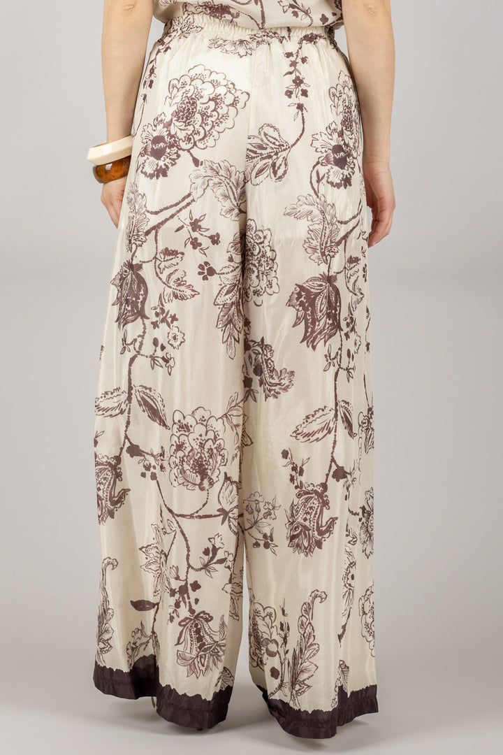 DIXIE - P067W228 - PANTALONE FANTASIA FLOREALE CON COULISSE