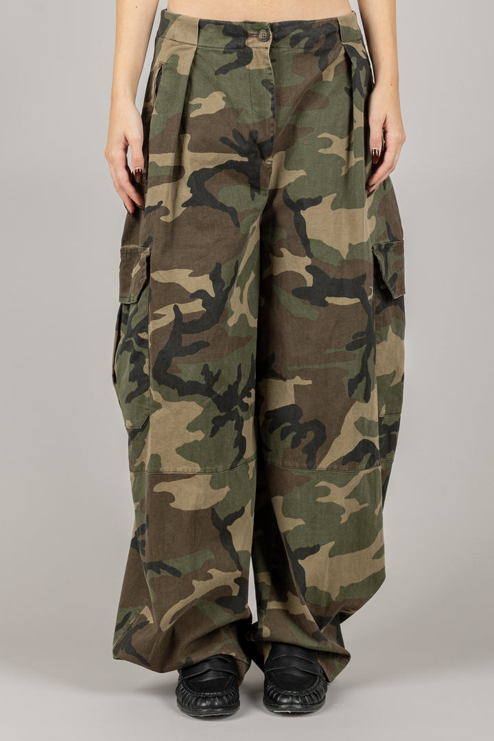 TENSIONE IN - 37686 - PANTALONE CARGO CAMOUFLAGE