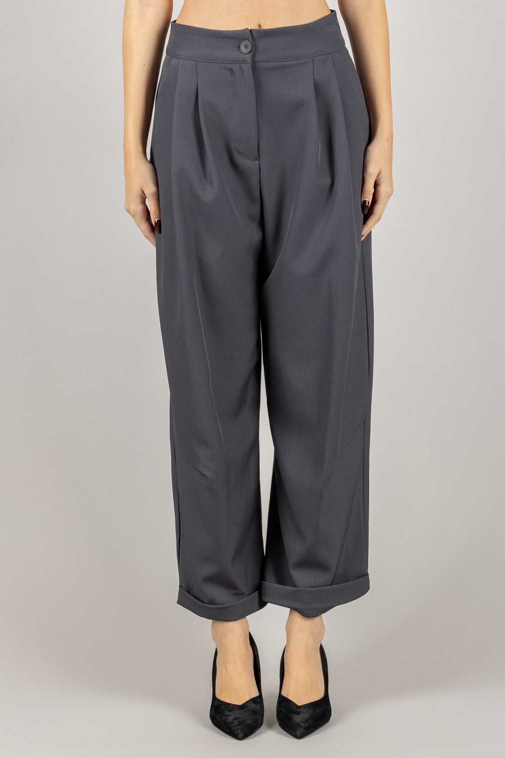 VICOLO - TF0688 - PANTALONE CARROT CON PINCES