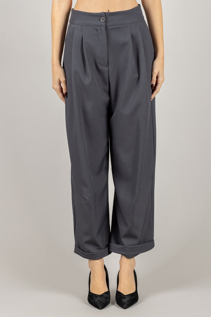 VICOLO - TF0688 - PANTALONE CARROT CON PINCES