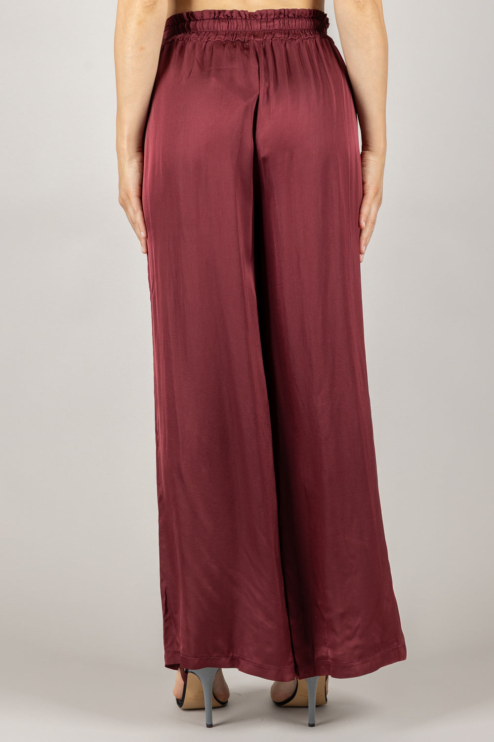 TENSIONE IN - C191P05Q - PANTALONE A PALAZZO CON COULISSE