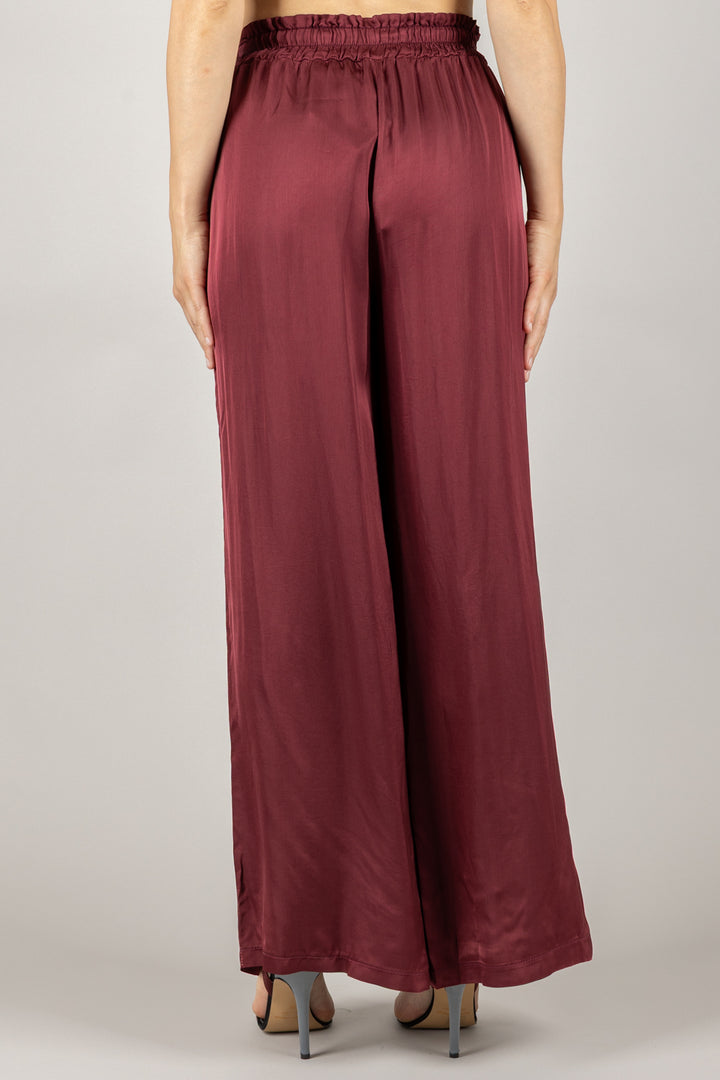 TENSIONE IN - C191P05Q - PANTALONE A PALAZZO CON COULISSE