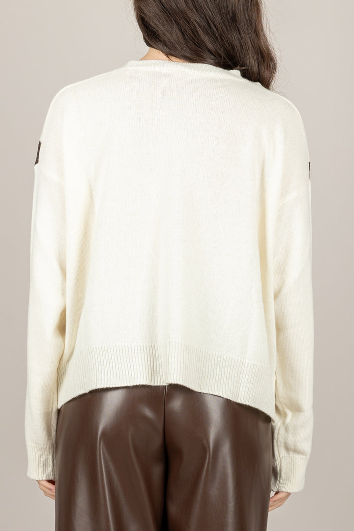 TENSIONE IN - W5HMJ73A359 - MAGLIA GIROCOLLO CON ROMBI