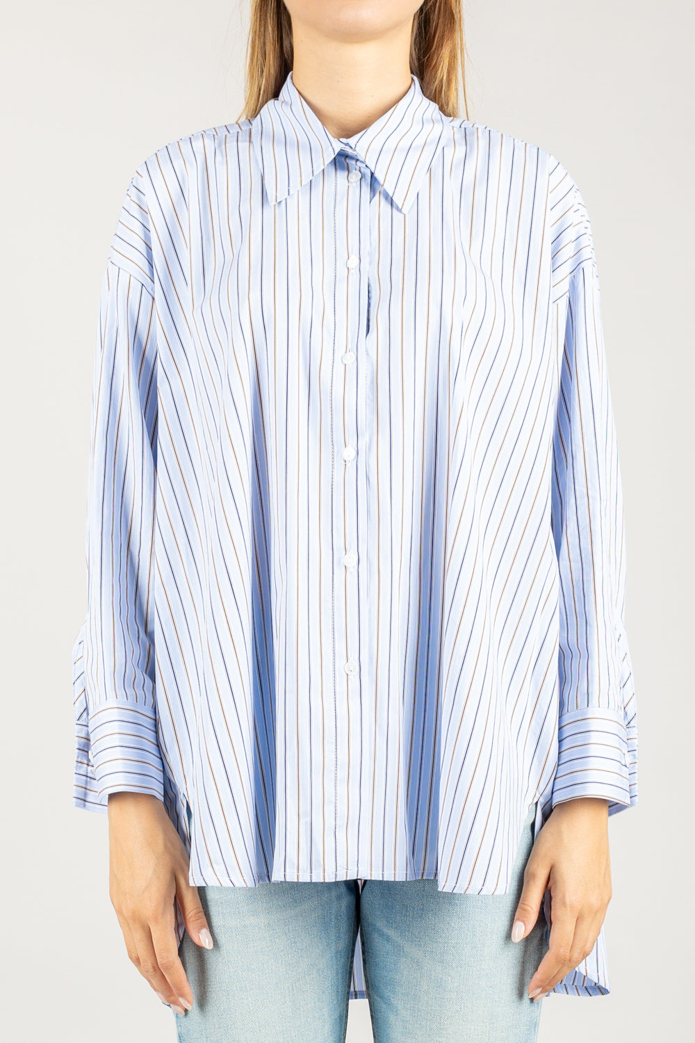 TENSIONE IN - 26C816 - CAMICIA OVER GESSATA TAGLIO UOMO