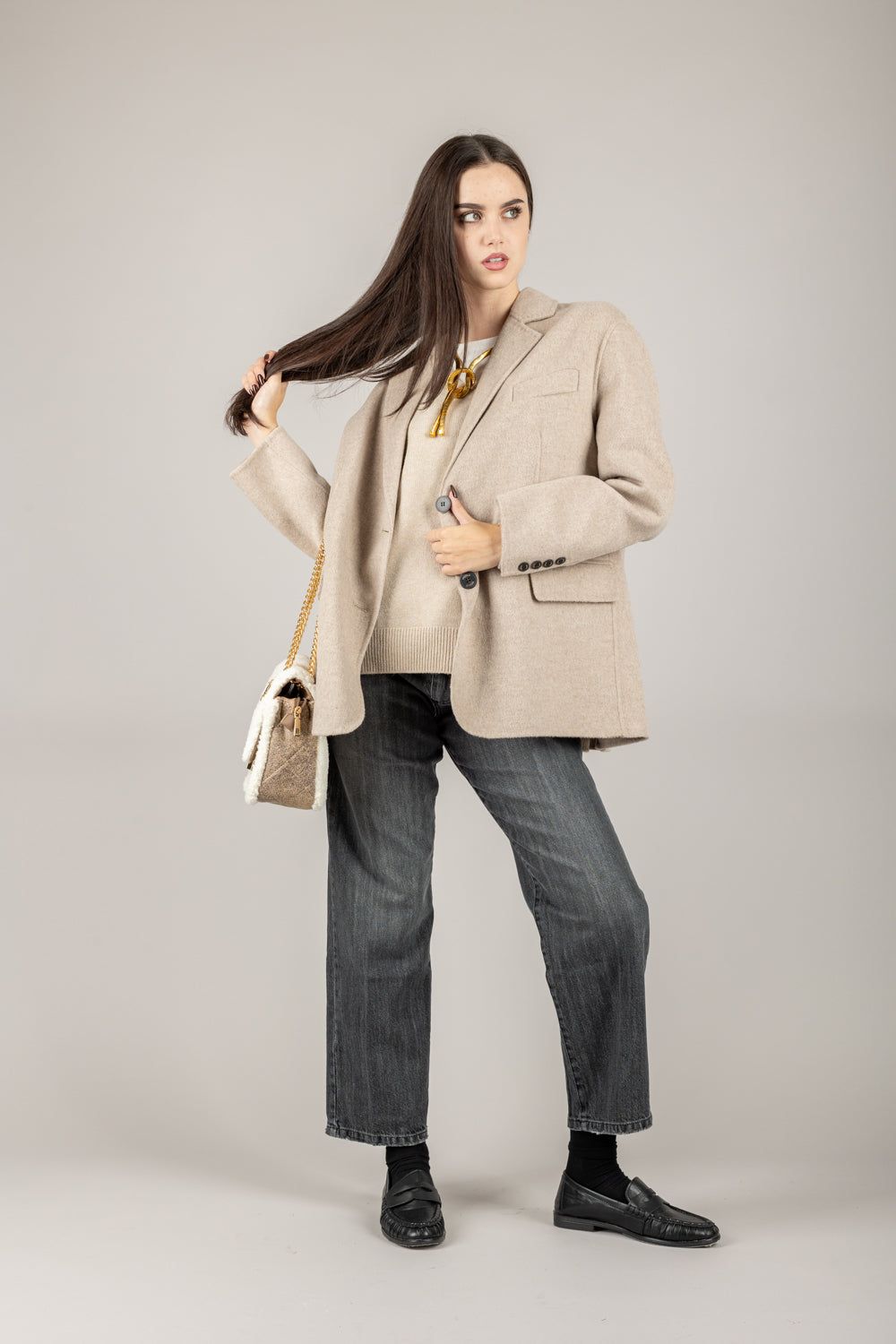 VICOLO - TF0005 - CAPPOTTO CORTO DUE BOTTONI