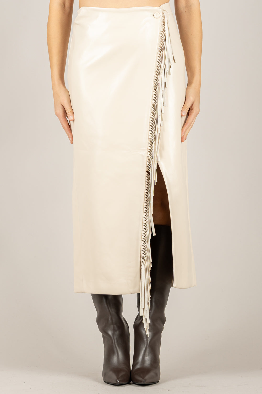 TENSIONE IN - 38067 - GONNA ECOPELLE FRANGE