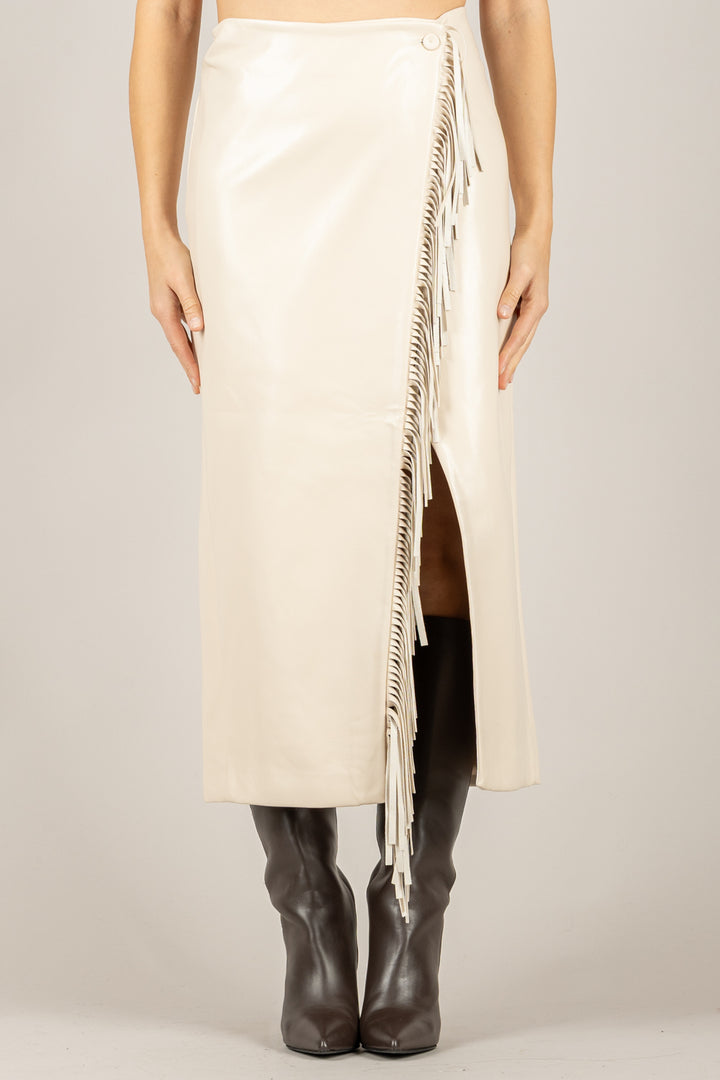 TENSIONE IN - 38067 - GONNA ECOPELLE FRANGE