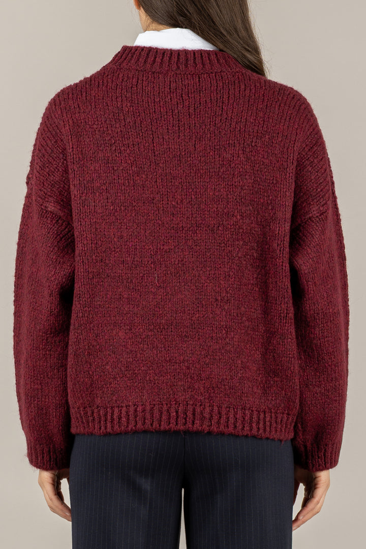 TENSIONE IN - FW25-1112-TI - MAGLIA GIROCOLLO MISTO LANA