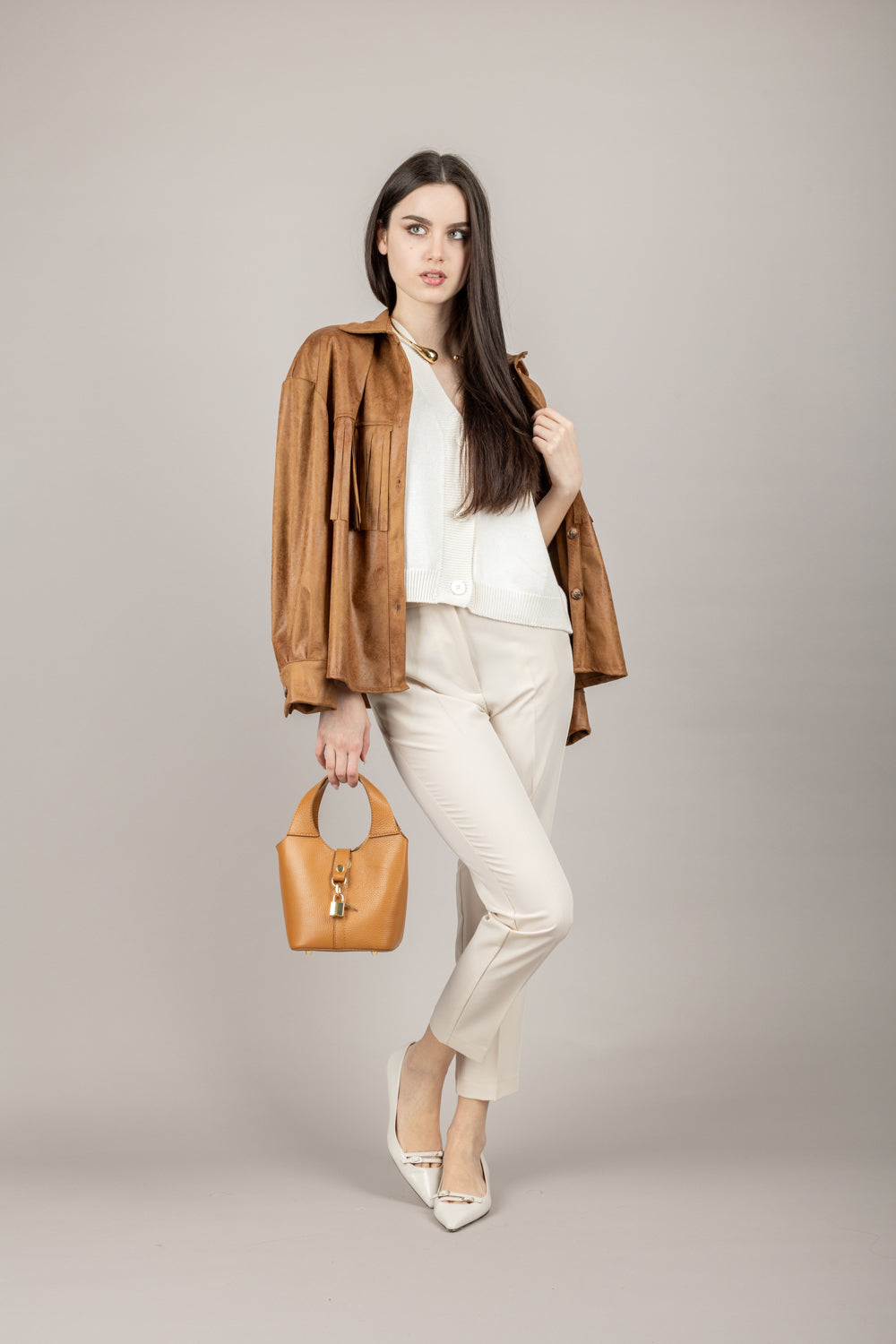 VICOLO - TD1123 - PANTALONE A SIGARETTA CON COULISSE
