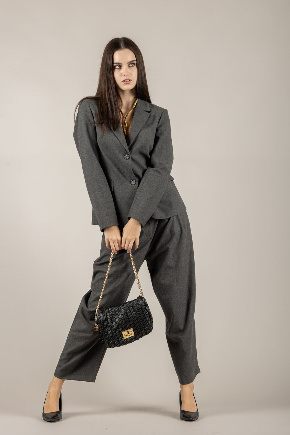 VICOLO - TF1908 - GIACCA DUE BOTTONI IN FLANELLA