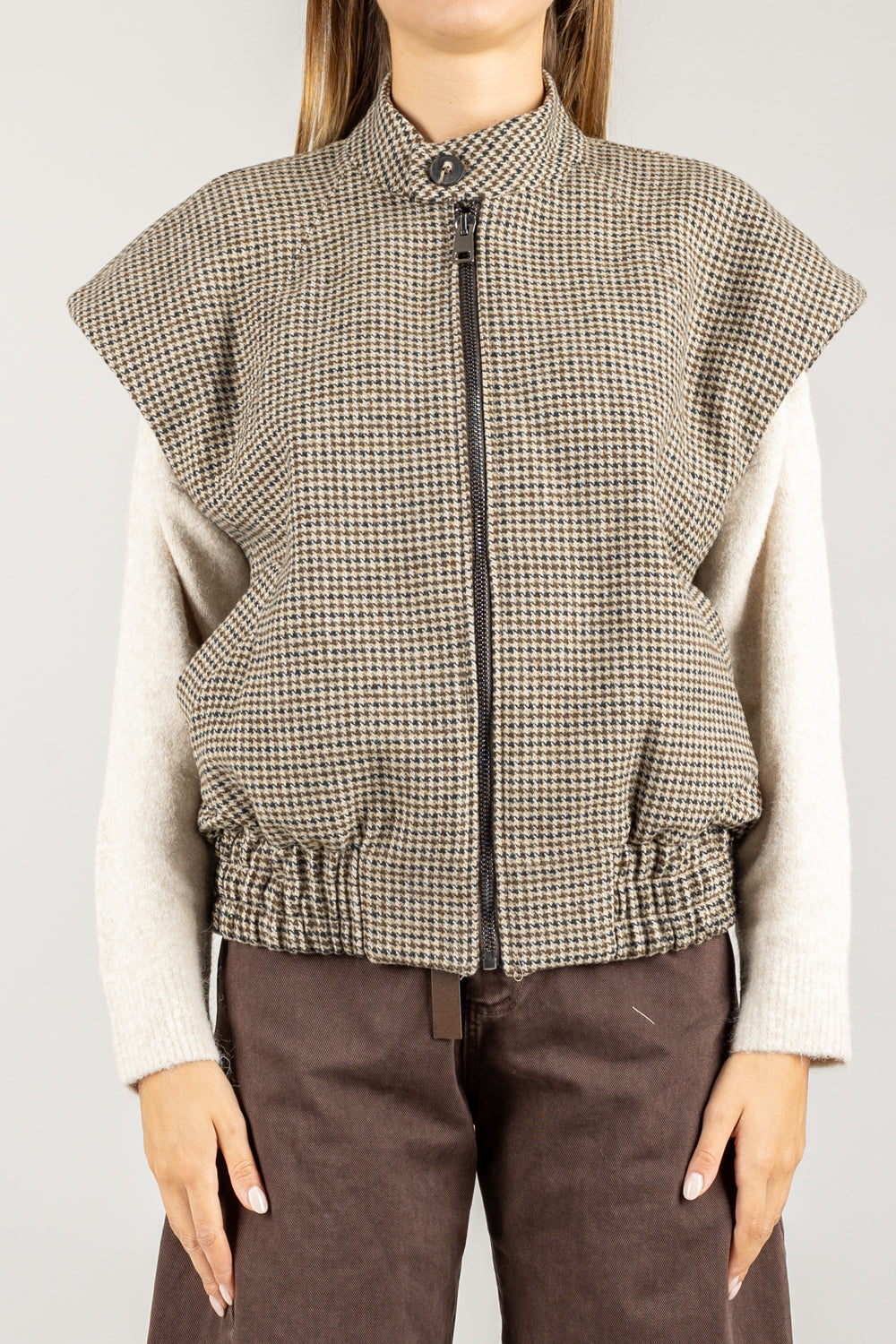 TENSIONE IN - W25J463 - GILET CON LAMPO E COULISSE