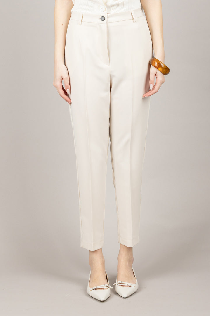 VICOLO - TD1123 - PANTALONE A SIGARETTA CON COULISSE