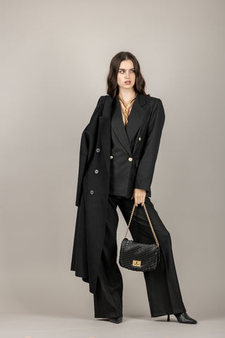 TENSIONE IN - 26P1352 - PANTALONE A PALAZZO CON CINTA